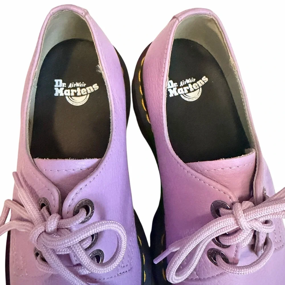 Dr. Martens 30612 QUAD II LILAC PISA Lavender Leather Platform Shoes EU 38 US 7 - Picture 7 of 12